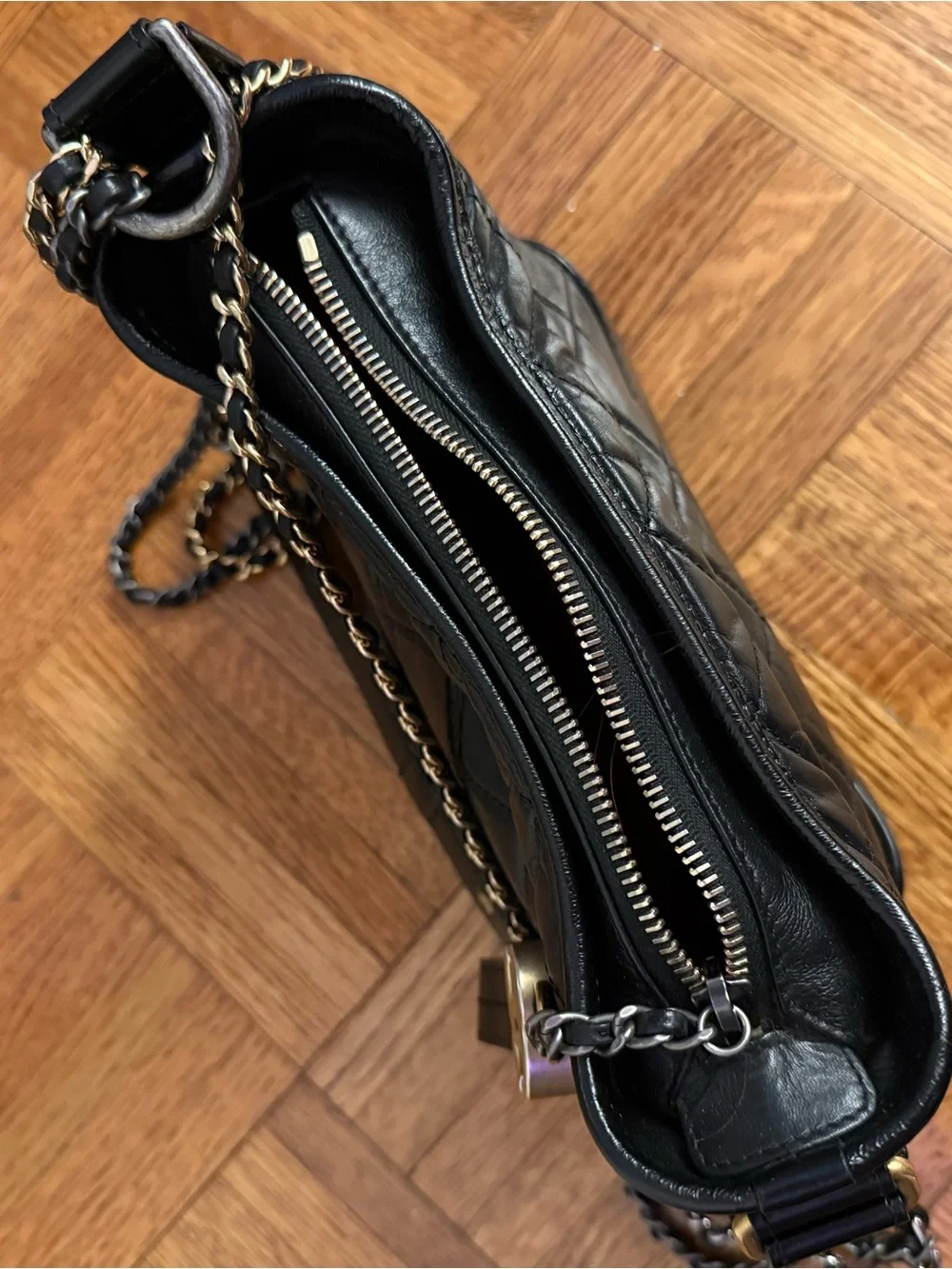 CHANEL Aged Calfskin Small Gabrielle